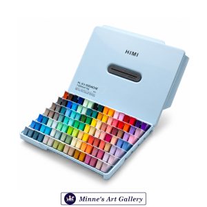 HIMI Gouache Paint Set – 112 Colours, 12g – Ice Blue Case