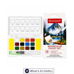 AcmeLiae Watercolor Pocket Set – 12 Colours Front View