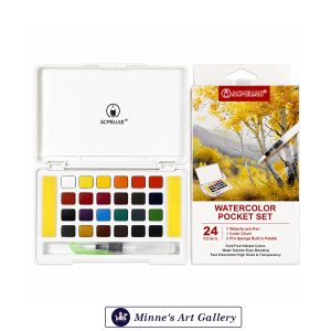 AcmeLiae Watercolor Pocket Set – 24 Colours Front View