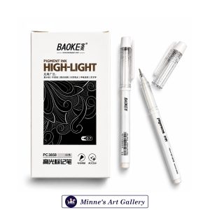 BAOKE PC3858 Pigment Ink High-Light Marker White 0.7mm – Minne's Art Gallery