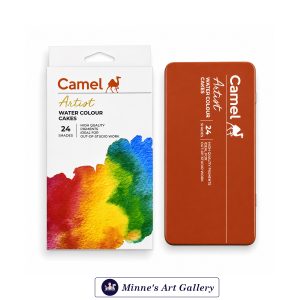 Camel Artist Water Colour Cakes – 24 Shades (With Brush) Front View