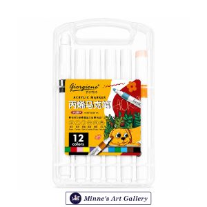 Giorgione Acrylic Marker Set – 12 Colours Front View