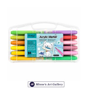 Giorgione Acrylic Marker Set – 24 Colours Macaron Series Front View