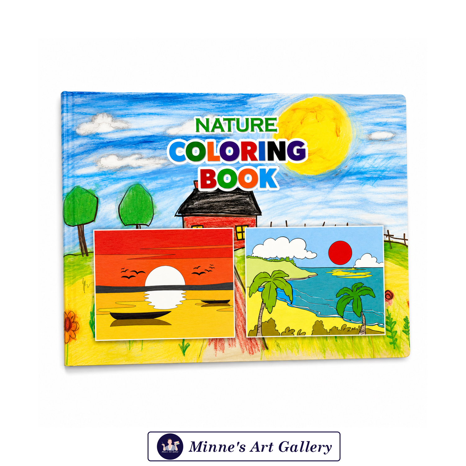 Hearts Nature Coloring Book – 24 Sheets