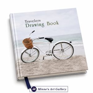 Hearts Travelers Drawing Book – Minimal Beach Bicycle
