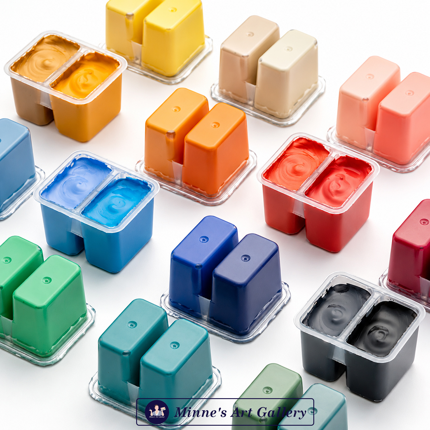 himi-gouache-paint-set-36-twin-cup-colours-purple-case-12g-creative-mix HIMI 36 Colour Twin Cup Gouache Paint Set with Purple Case