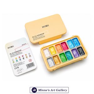 HIMI Metallic Gouache Paint Set – 12 Colours, 12ml