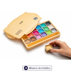 HIMI Metallic Gouache Paint Set – 18 Colours, 30g