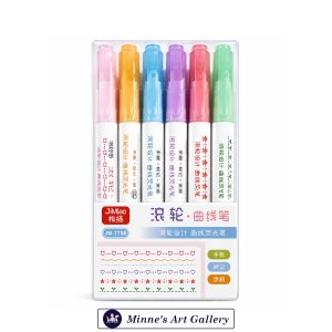 JiMiao JM-7706 Curve Design Highlighter Set 6 Colors