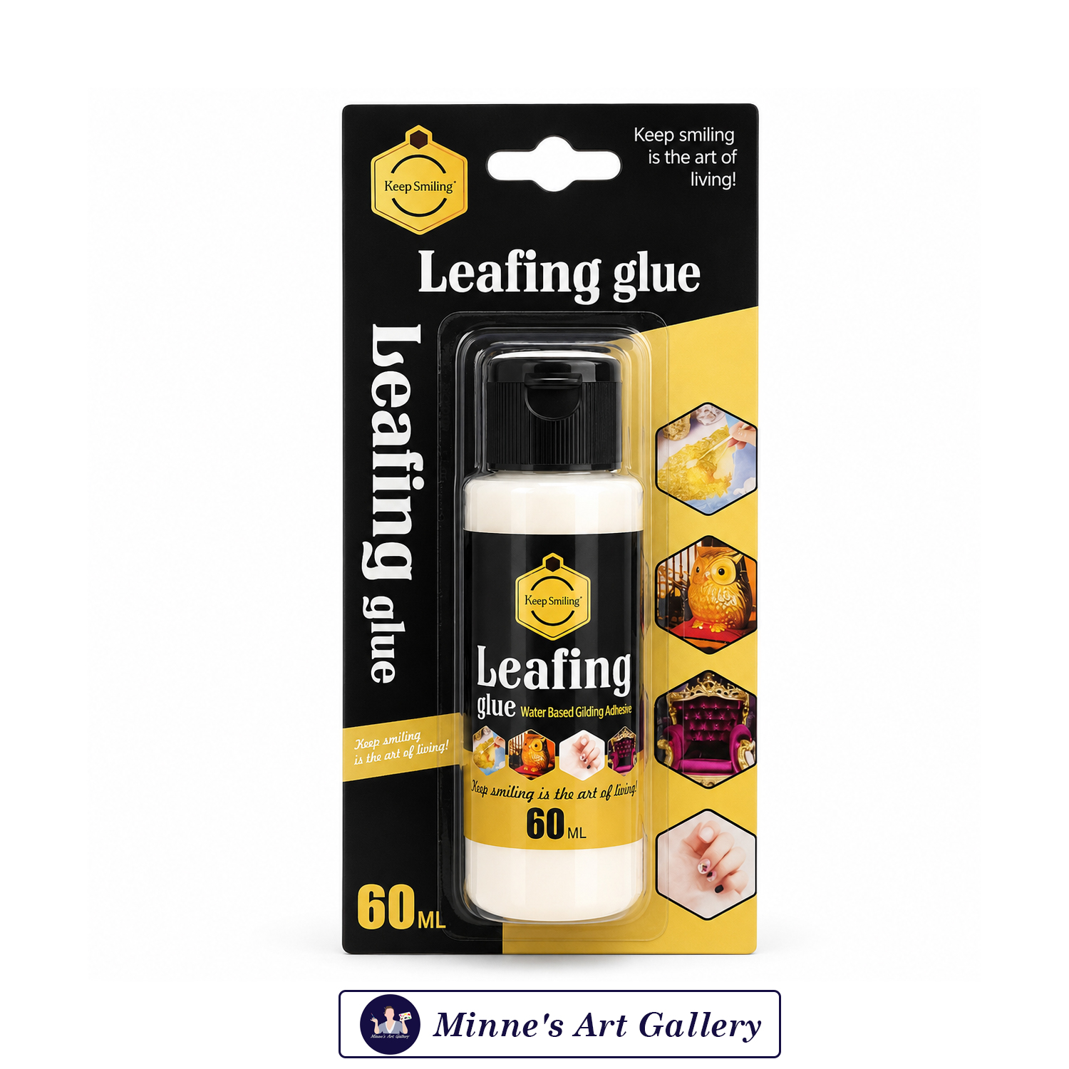 Keep Smiling Leafing Glue – Water Based Gilding Adhesive, 60ml