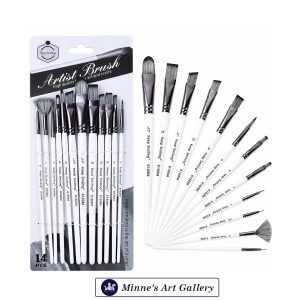 Keep Smiling Mixed Artist Brush Set – 12 Pieces 6160M Front View