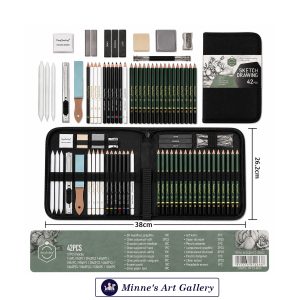 Keep Smiling Sketch Drawing Set – 42 Pieces