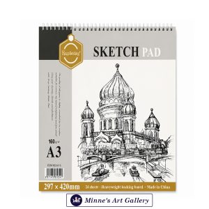 Keep Smiling Sketch Pad – A3, 160 GSM, 24 Sheets