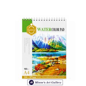 Keep Smiling Watercolor Pad – A4, 160 GSM, 24 Sheets