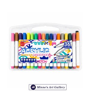 Alt Text: Kicyn Acrylic Marker Set – 36 Colours