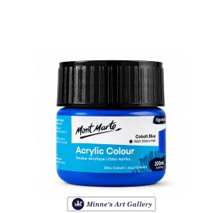 Mont Marte Signature Acrylic Colour – Cobalt Blue (100ml) Front View