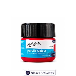 Mont Marte Signature Acrylic Colour – Crimson (100ml) Front View