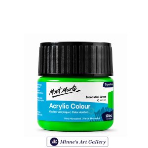 Mont Marte Signature Acrylic Colour – Mongstral Green (100ml) Front View
