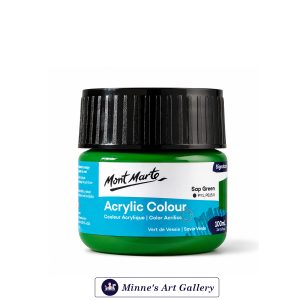Mont Marte Signature Acrylic Colour – Sap Green (100ml) Front View