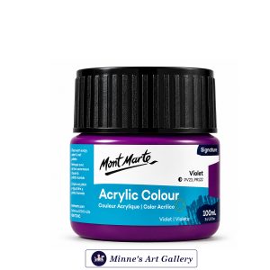Mont Marte Signature Acrylic Colour – Violet (100ml) Front View