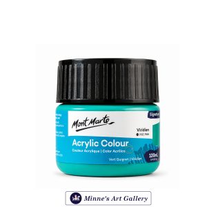 Mont Marte Signature Acrylic Colour – Viridian (100ml) Front View