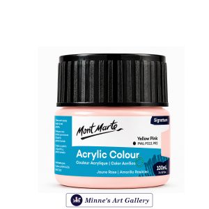 Mont Marte Signature Acrylic Colour – Yellow Pink (100ml) Front View