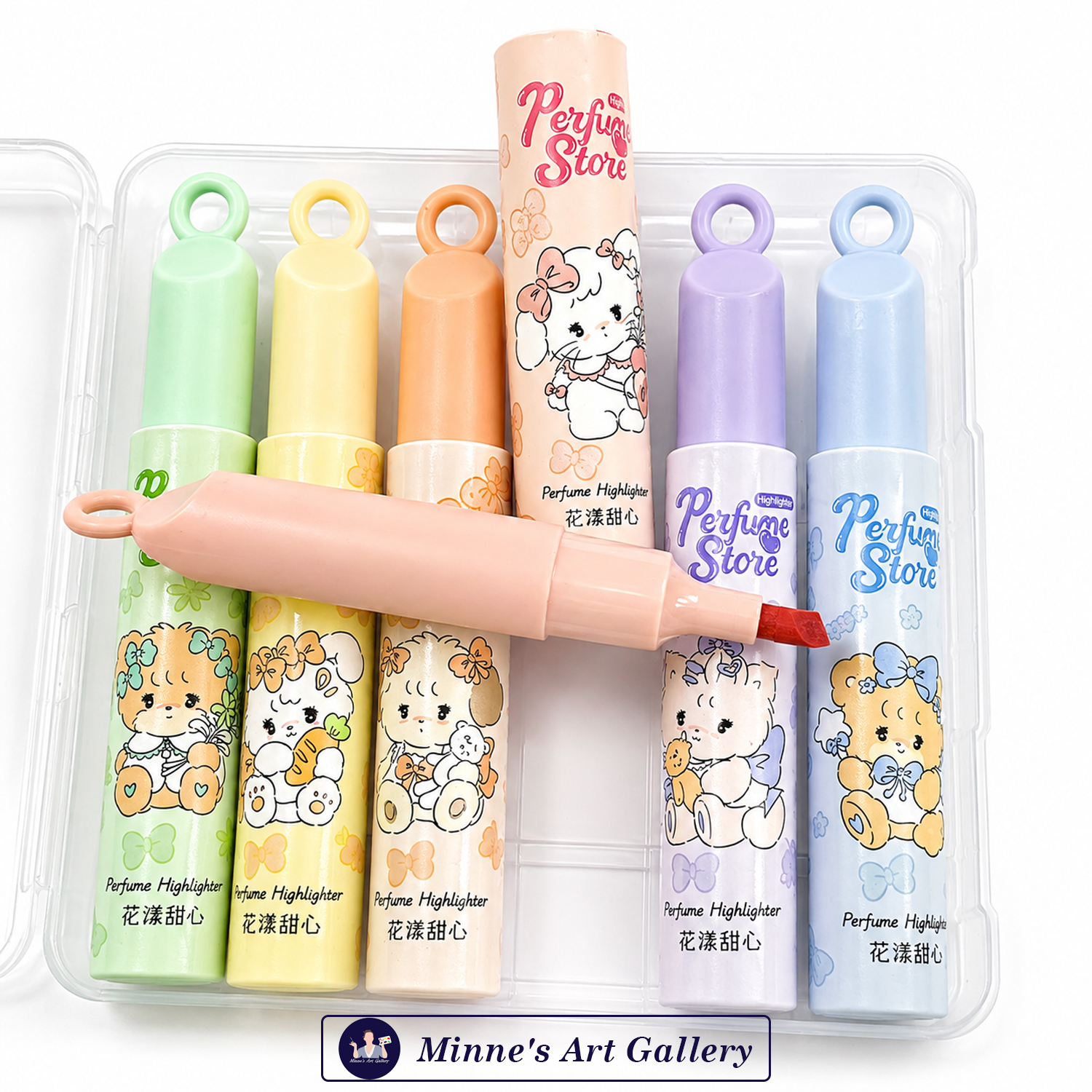 perfume-store-highlighter-set-6-colors-no-982-closeup Perfume Store Highlighter Set 6 Colors Close-Up No. 982