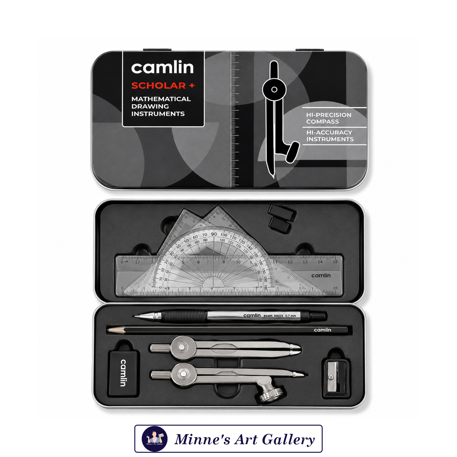 Camlin Scholar+ Geometry Box 11 Piece Set