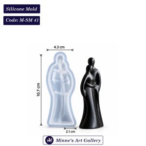 Couple Hugging Figurine Silicone Mold 10.7 × 4.3 cm M-SM41
