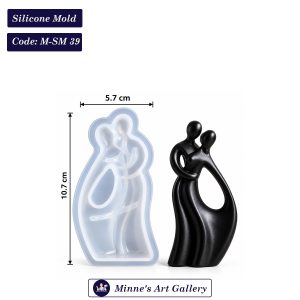Couple Hugging Figurine Silicone Mold 10.7 × 5.7 cm M-SM39