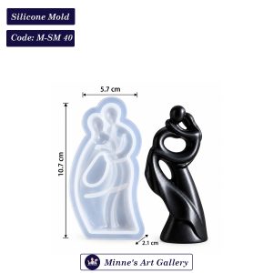 Couple Hugging Figurine Silicone Mold 10.7 × 5.7 cm M-SM40