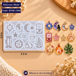 Cute and Gaming Theme Silicone Mold 12 Cavity 5.5 × 3.5 Inch RSM-1006