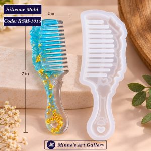 Decorative Comb Silicone Mold 1 Cavity 7 × 2 Inch RSM-1015