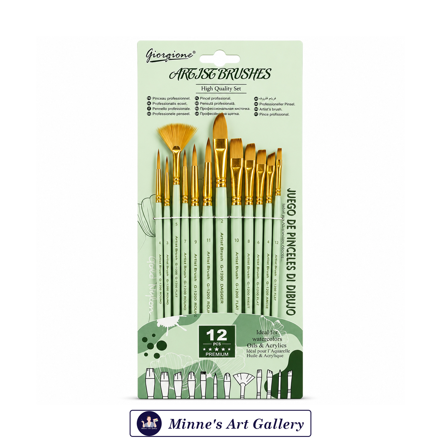 Giorgione Artist Brush Set 12 Pieces G-1200S