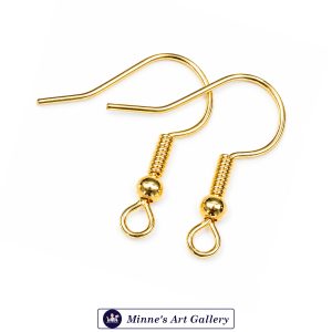 Gold-Tone Earring Hooks 2 Pieces