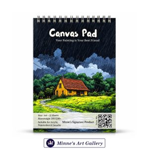Minne's Canvas Pad A4 12 Sheets 300gsm+