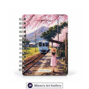 Minne's Mini Art Journal A6 Blossom Train Journey 250+ GSM 50 Pages