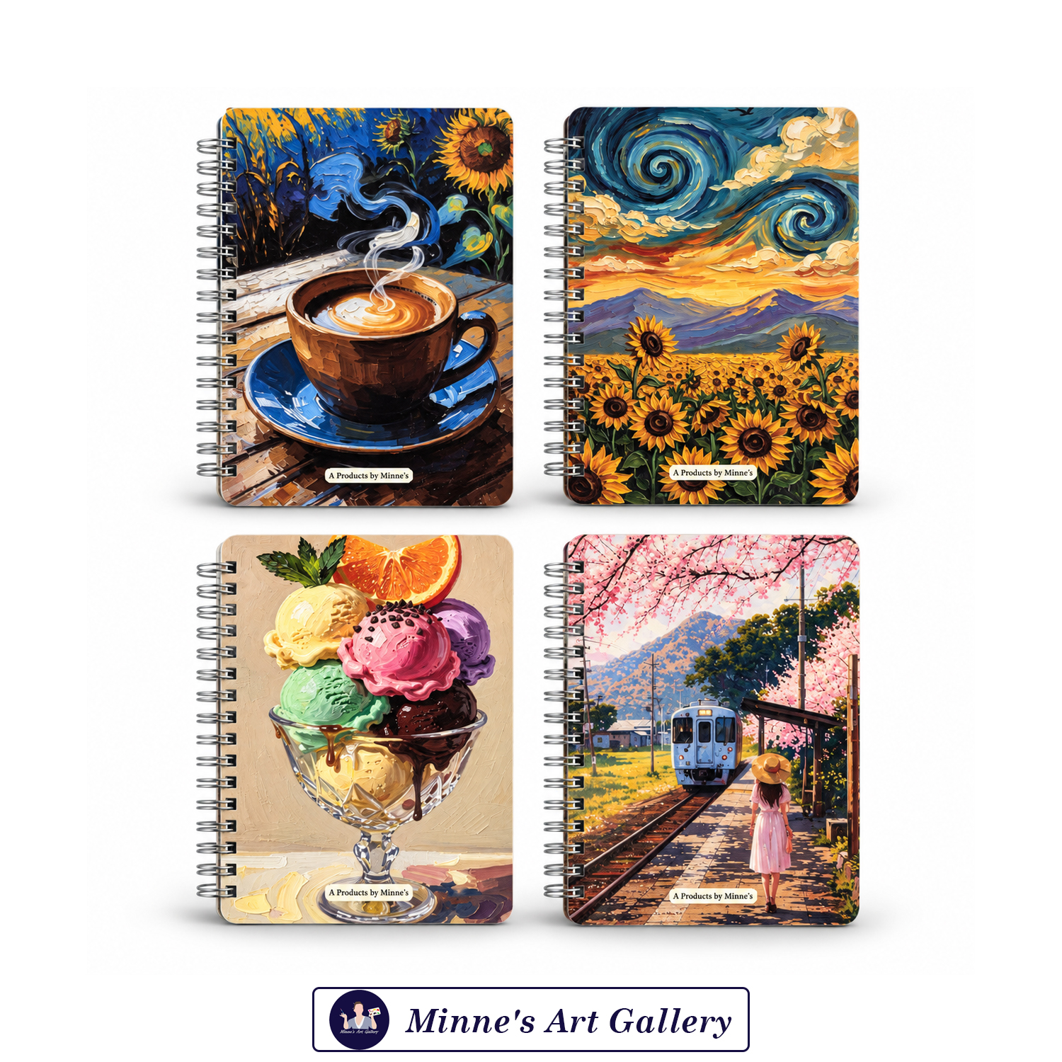 minnes-mini-art-journal-a6-sweet-summer-scoop-250gsm-50-pages-details Minne's Mini Art Journal Sweet Summer Scoop 250+ GSM Paper Texture Close-Up