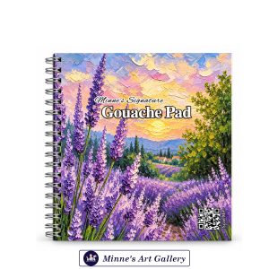 Minne’s Signature Gouache Pad Lavender Blossom Garden 7 × 7 Inch