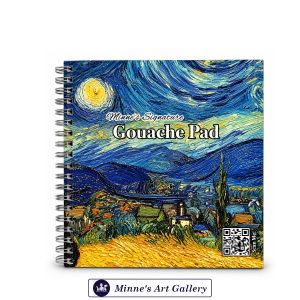 Minne’s Signature Gouache Pad Starry Night Landscape 7 × 7 Inch