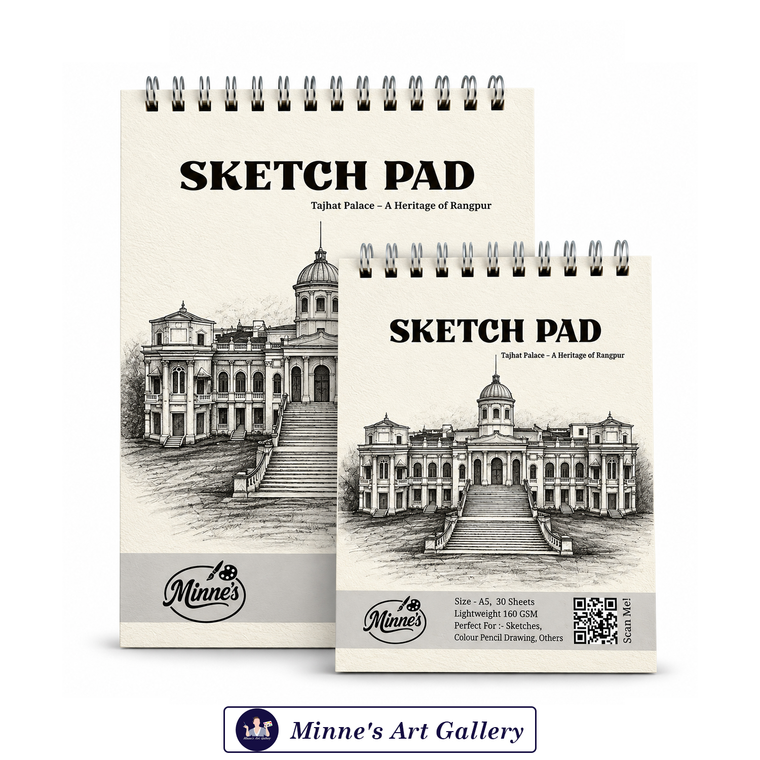 minnes-sketch-pad-a4-160gsm-30-sheets-closeup Minne's Sketch Pad A4 160gsm Paper Texture Close-Up