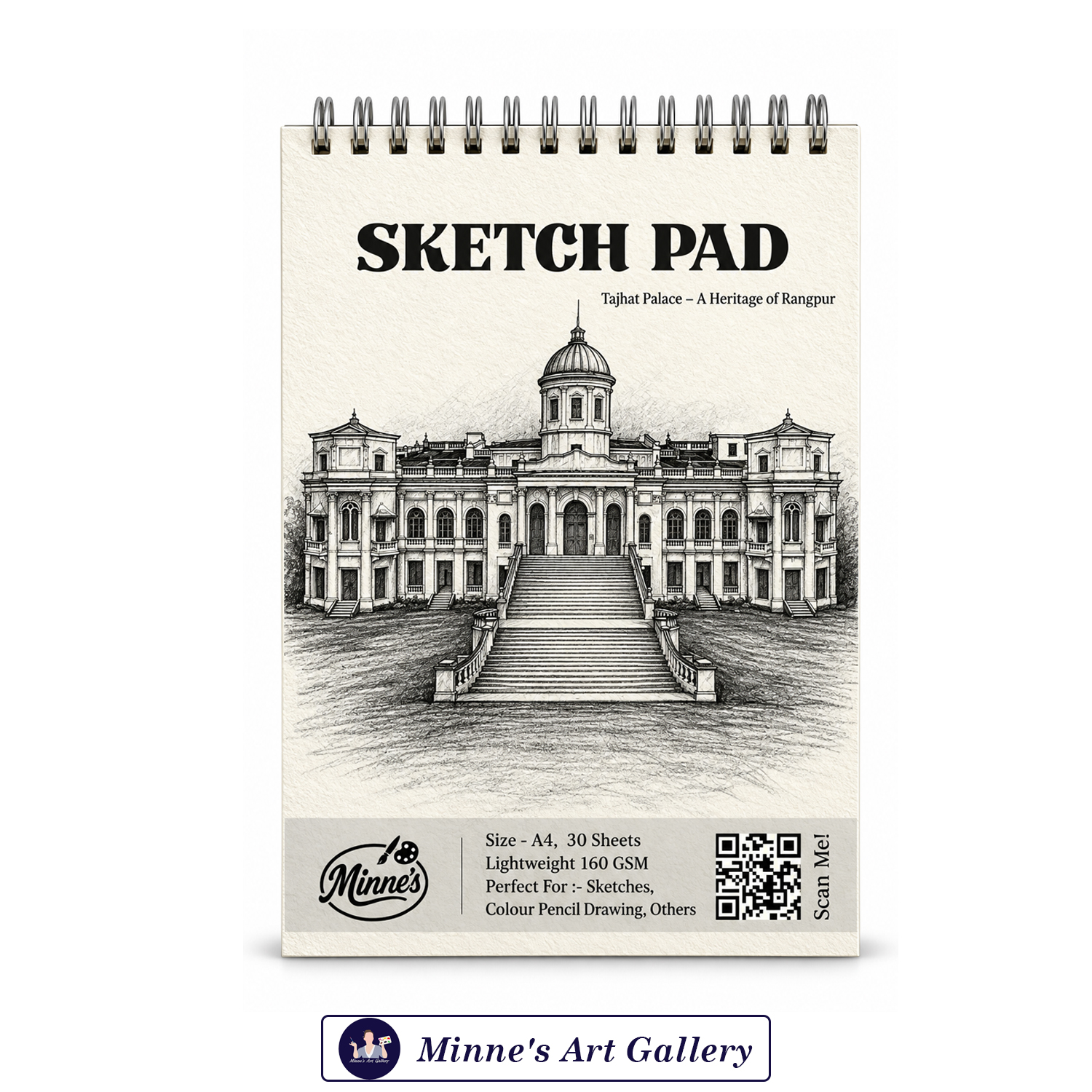 Minne's Sketch Pad A4 160gsm 30 Sheets