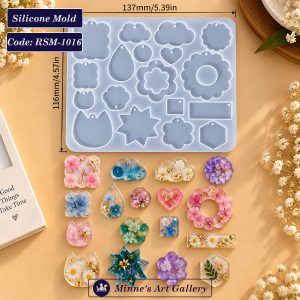 Mixed Shapes Silicone Mold 18 Cavity 5.39 × 4.57 Inch RSM-10016