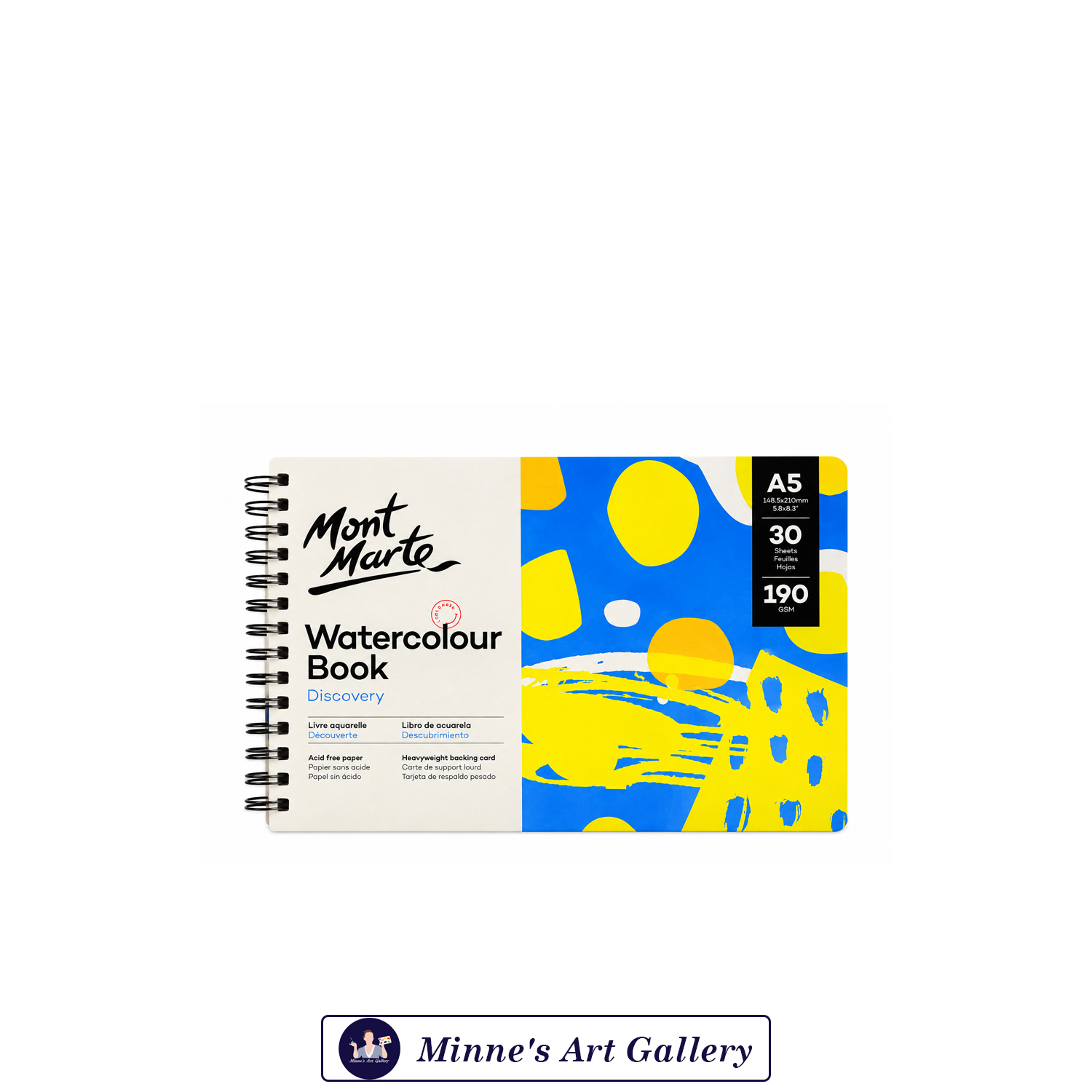 Mont Marte Watercolour Book Discovery A5 30 Sheets 190 GSM