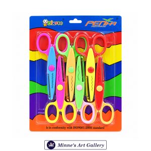 Penghao Decorative Craft Scissors Set 6 Pieces Assorted Cutting Patterns