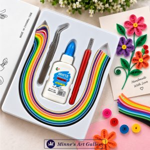 Quilling Paper Set 9081 with Quilling Tools and A5 Pattern Papers