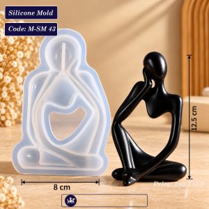 Seated Meditation Figurine Silicone Mold 12.5 × 8 cm M-SM43