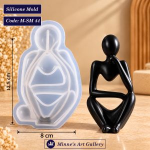 Seated Meditation Figurine Silicone Mold 13 cm M-SM44