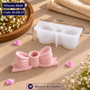 Silicone Mold Bow Shaped Decorative Container Mold M-SM37