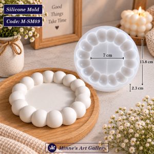 Silicone Mold Bubble Round Coaster Mold M-SM09